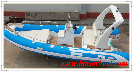 China Durable 18 Foot Hard Bottom Inflatable Rib Boats 10 Person Inflatable Boat supplier